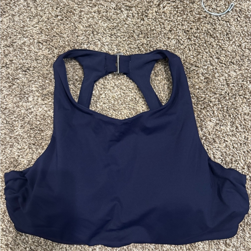 Athleta Blue Racerback Bathing Suit Top with Keyhole Design